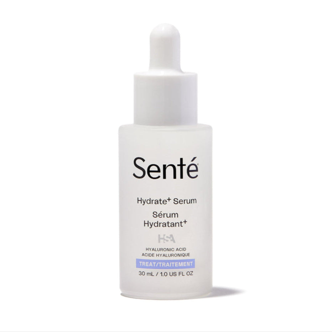Senté Hydrate Serum bottle on a white background