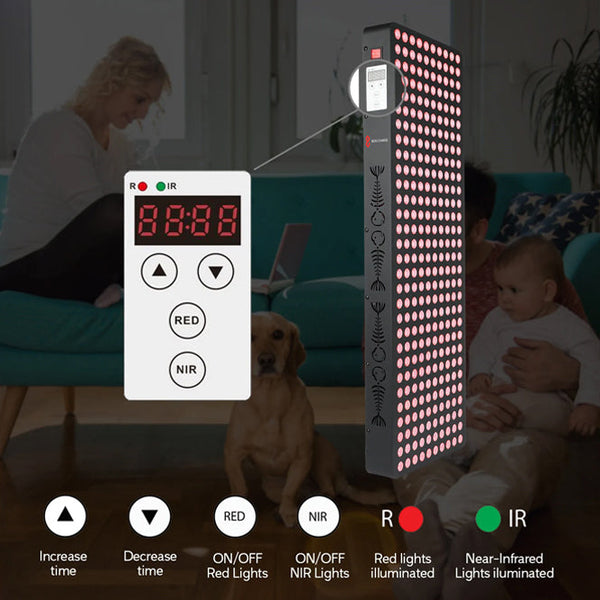 Super Max Red Light Therapy Device Controls And Timer Settings