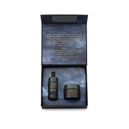 Tirene Forte hair care product set with packaging on a white background