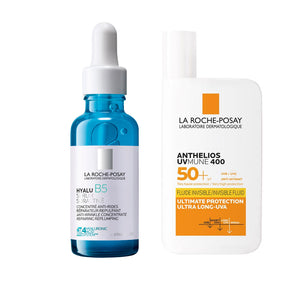 La Roche-Posay Daily Replump & Protect Set: Hyalu B5 Hyaluronic Acid Serum + SPF50+