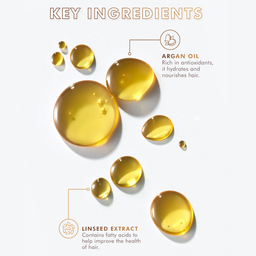 Illustration of argan oil droplets with text on a white background