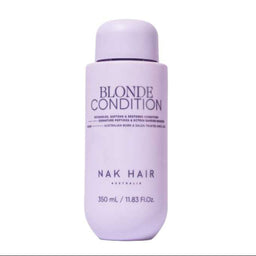 Nak Hair Blonde Condition bottle on a white background