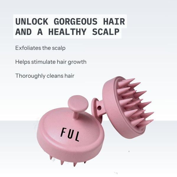 FUL Scalp Massager Shampoo Brush - Pink