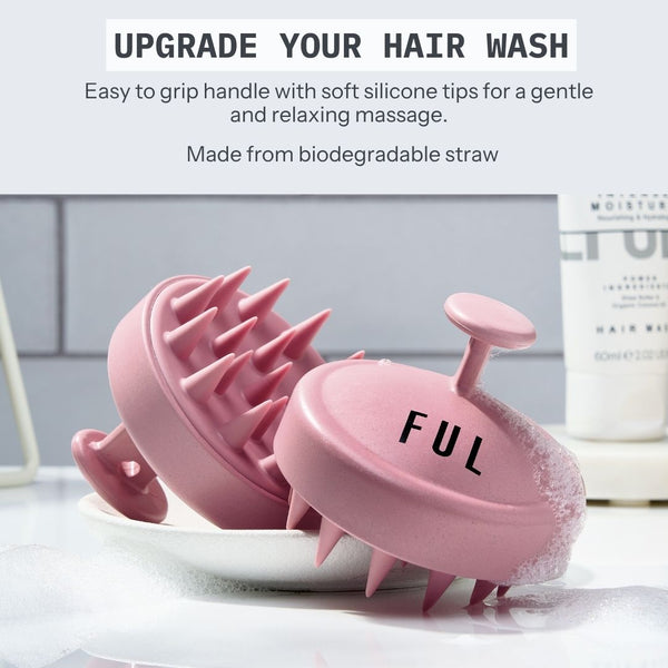 FUL Scalp Massager Shampoo Brush - Pink