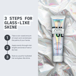 Ful Gloss & Shine styling cream tube with instructions on a white background