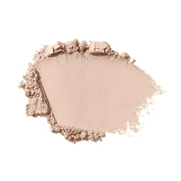 Light pink makeup powder on a white background
