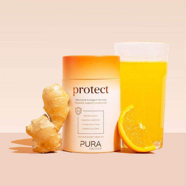 Pura Collagen Protect Advanced Collagen Formula Orange & Ginger