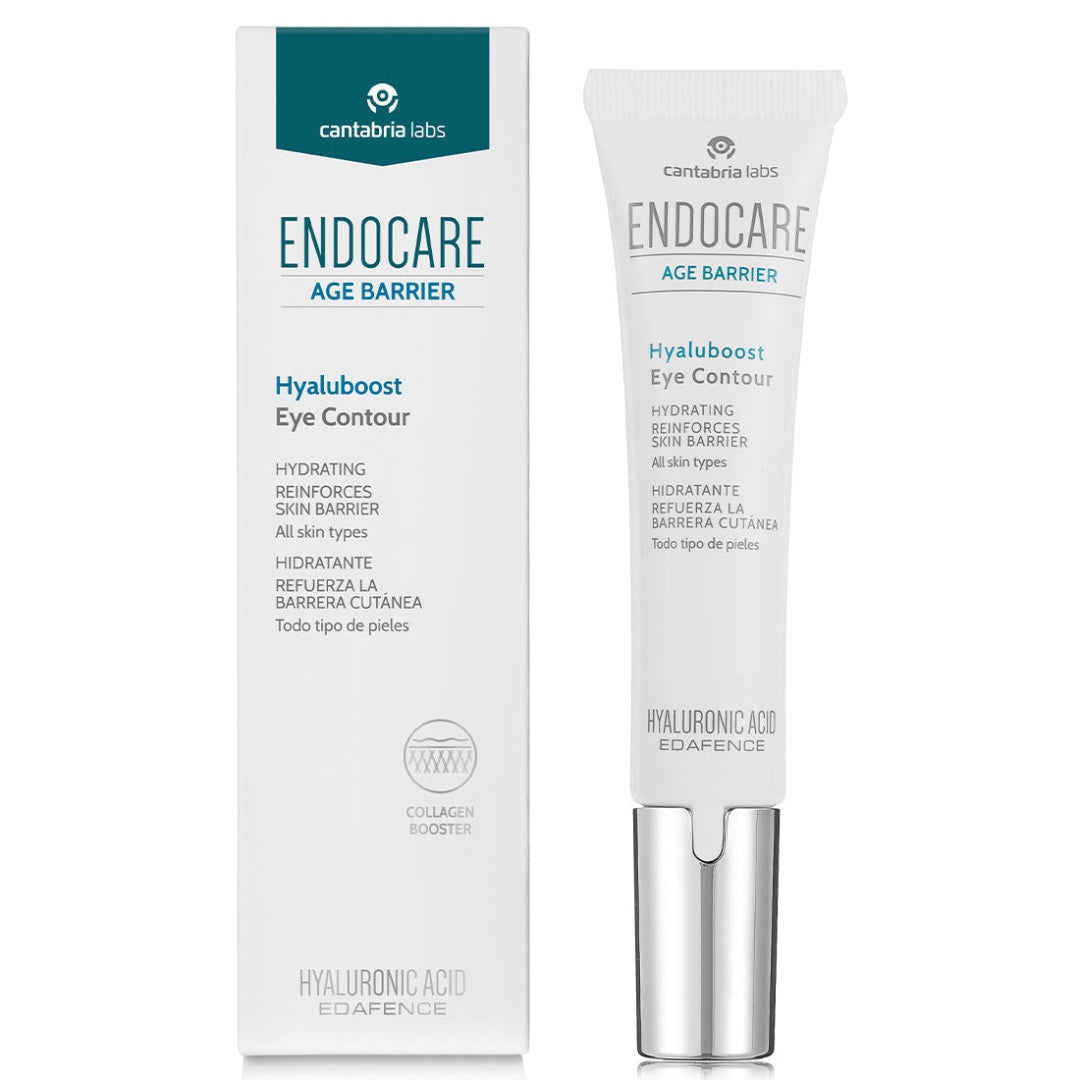 Endocare Age Barrier Hyalubosto Eye Contour cream and packaging on a white background