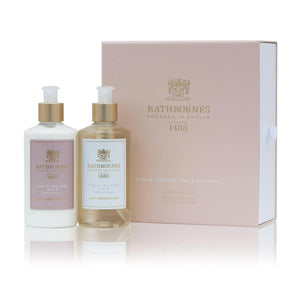 Rathbornes 1488 Bath and Body Gift Set Dublin Tea Rose wash and lotion