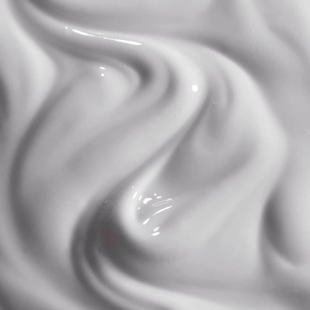Close-up of smooth, grayish-white swirled texture