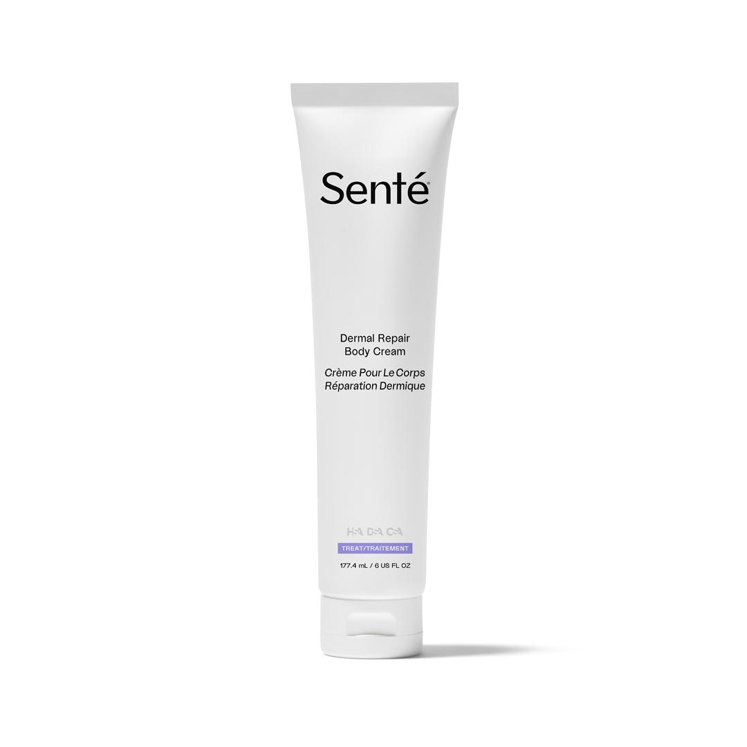 Senté Dermal Repair Body Cream tube on a white background