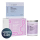 Advanced Nutrition Supplements Skin Clear Biome and Skin Accumax Biome Duo product packaging, featuring a light blue box, a lavender and pink blister pack, and a lavender canister, with a dark blue circular badge reading 'WORTH £116'.