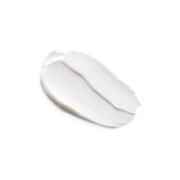 White cream swatch on a white background