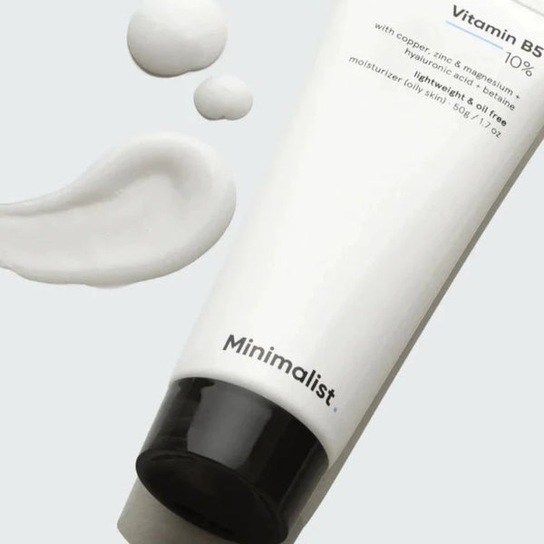 Minimalist Vitamin B5 10% Moisturizer tube and texture