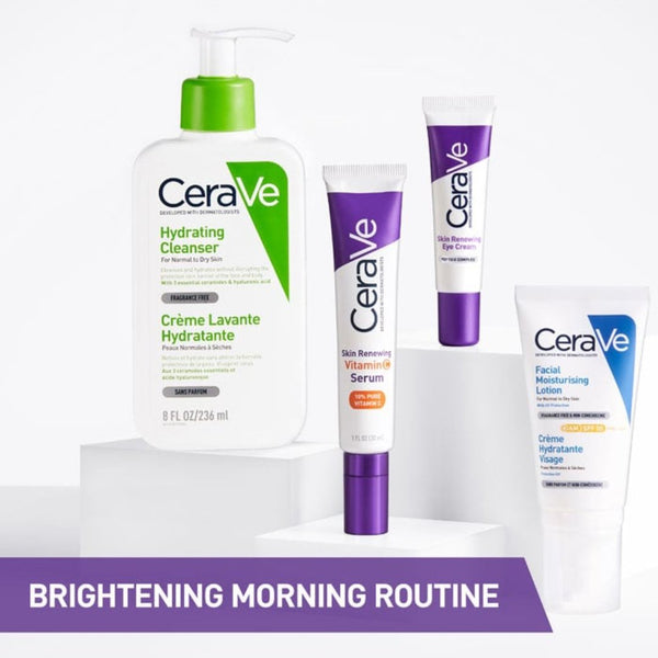 CeraVe Skin Renewing 10% Pure Vitamin C Serum with Ceramides for Brighter & Smoother Skin 30ml