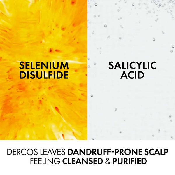 Vichy Dercos Anti-Dandruff Dermatological Shampoo for Normal to Oily Hair, 390ml Refill Pouch