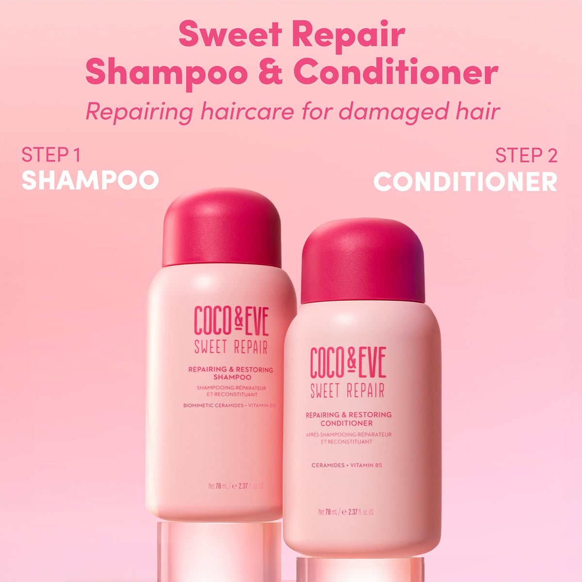 Coco & Eve Sweet Repair Shampoo & Conditioner Travel Set
