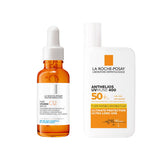 La Roche-Posay Daily Brighten & Protect Set: Antioxidant 12% Vitamin C Serum + SPF50+