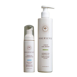 Two Innersense hair care products on a white background