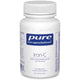 A white plastic bottle of Pure Encapsulations Iron-C dietary supplement with a white ribbed cap, on a white background.