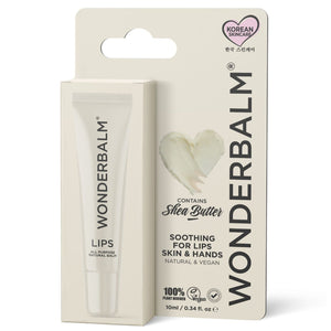 Wonderbalm lip balm packaging with a white background