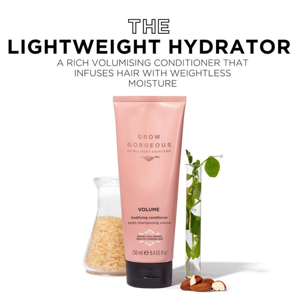 the lightweight hydrator, a rich volumizing conditioner that infuses with weightless moisture 