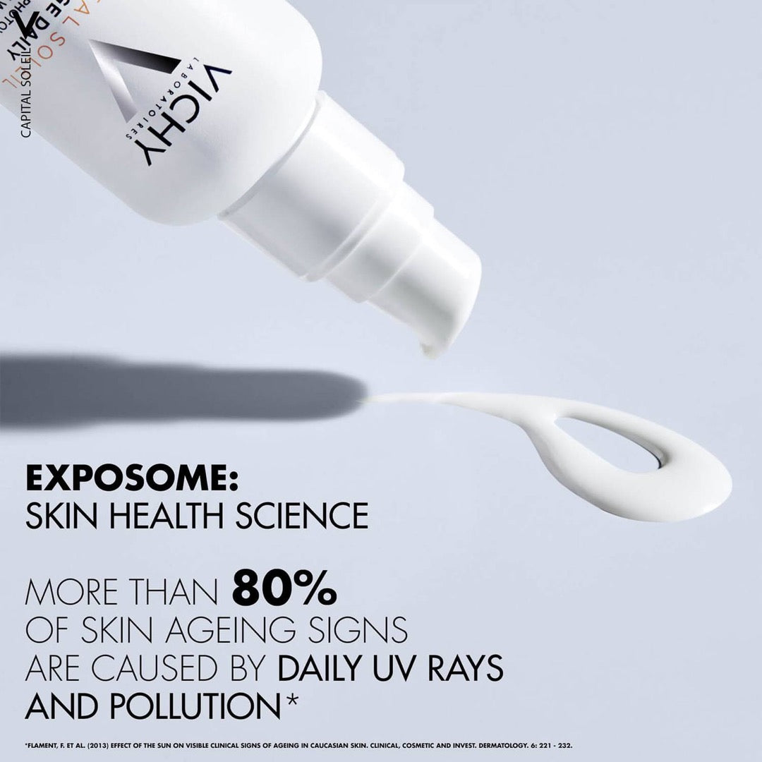 Vichy Capital Soleil Uv Age Daily Spf 50+ Invisible Sun Cream With Niacinamide 40ml facts