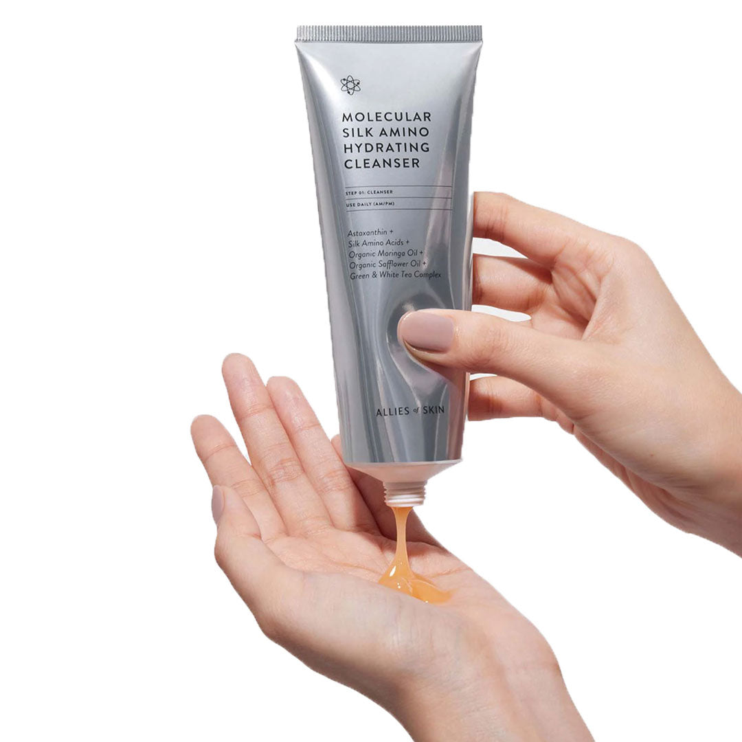 cleanser being applied