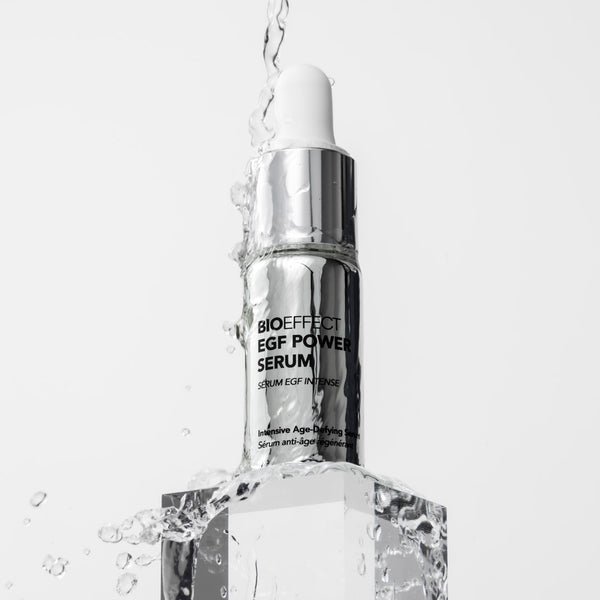 water being poured on top of BIOEFFECT EGF Power Serum