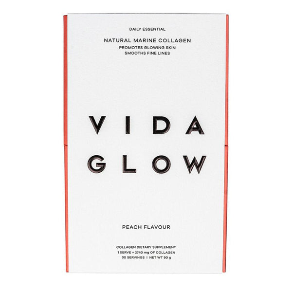 Vida Glow Natural Marine Collagen Sachets - Peach box